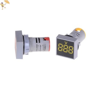 [Gou] 22MM AC12-500V Vôn kế Bảng điều khiển vuông LED Đồng hồ đo điện áp kỹ thuật số Đèn báo VN