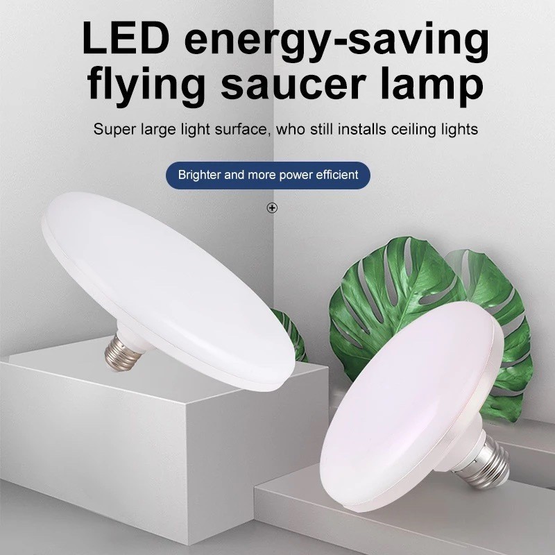 [Cổ phiếu địa phương] Bóng đèn LED E27 Đèn LED UFO Foco siêu sáng 20-100W Bóng đèn LED Ampoule Màu trắng lạnh cho nhà bếp gia đình Phòng ngủ Đèn nhà để xe