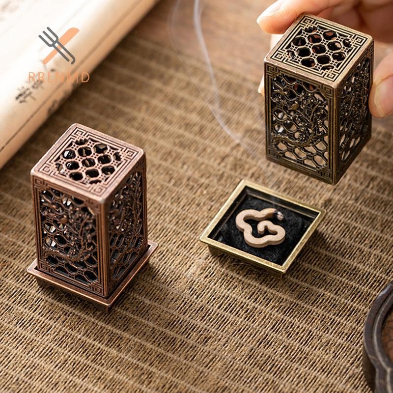 Rrlnmd Hợp Kim Lư Hương Giá Đỡ Vuông Dọc Lư Trong Nhà Trang Trí Nhà Trung Quốc Lư Hương MỚI