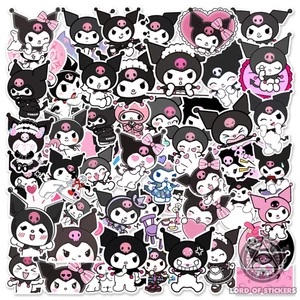 50 Sticker Kuromi Cute Nhãn Dán Nhân Vật Hoạt Hình Dễ Thương