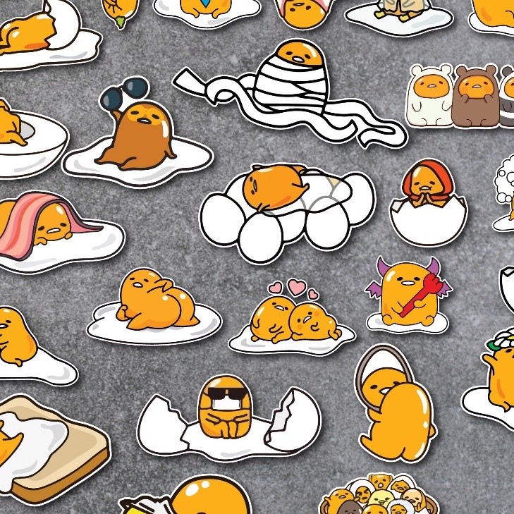50 Nhãn Dán GUDETAMA chống nước sticker dán laptop, điện thoại, đàn guitar, mũ bảo hiểm, vali