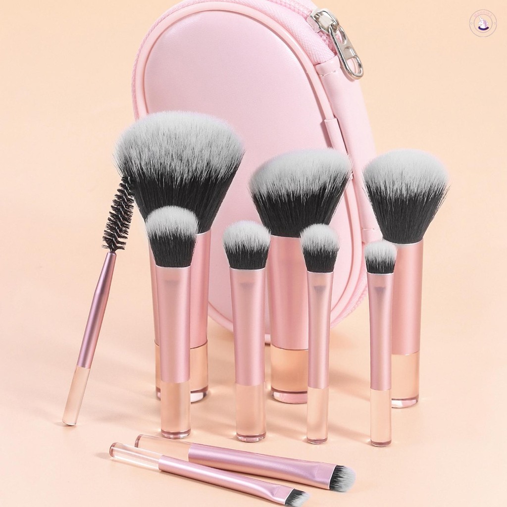 10 chiếc Bộ cọ trang điểm làm đẹp Bộ cọ trộn sợi mềm Dụng cụ trang điểm