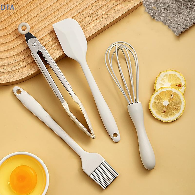 DTA Hộ Gia Đình Cấp Thực Phẩm Silicon Nướng Bánh Cạp Dầu Bàn Chải Đánh Trứng Kẹp Thực Phẩm Nướng Bánh Bộ Dụng Cụ Nấu Ăn Dụng Cụ Nhà Bếp PO