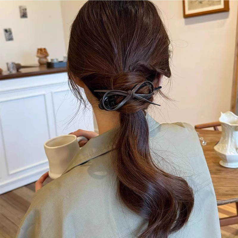 Kẹp Tóc Xoắn Nơ Da Báo - Kẹp Một Xương Rồng Tính Khí - Kẹp Lấy Đuôi Ngựa - Retro, Ngọt Ngào, Thanh Lịch, Thời Trang - Phụ Kiện Tóc Nữ Bé Gái