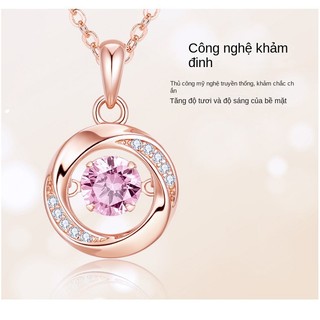 S925 Bạc Mobius Dây Chuyền Thông Minh Mosan Kim Cương Mặt Dây Chuyền Nữ Quà Sinh Nhật Cho Bạn Gái S88
