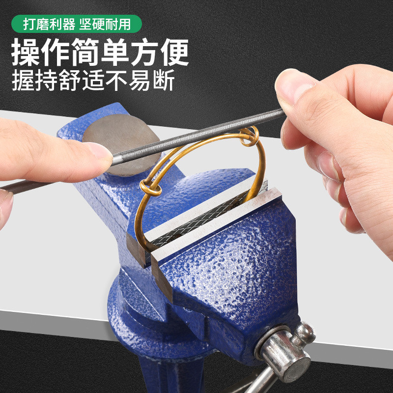 Dũa kim loại trang sức mịn cho vàng bạc, hình tam giác phẳng, nửa tròn, công cụ gia công, bộ nhỏ, dụng cụ thợ kim hoàn XSXQ