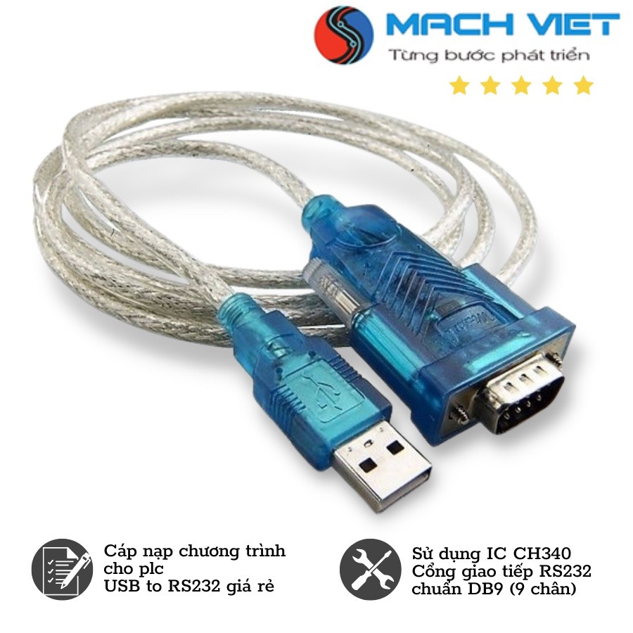 Cáp chuyển USB-RS232 giá rẻ . Cáp chuyển đổi từ USB sang cổng RS232 ...