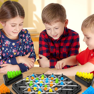 Đồ Chơi Cờ Tam Giác Trí Tuệ Nối Dây Chun, Trò Chơi Liên Kết Tam Giác Game, Phát Triển Tư Duy Cho Bé.