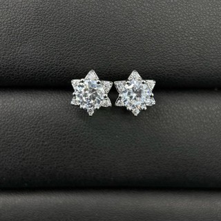 Bông tai nam nữ ngôi sao đính đá size 10mm nổi bật sang chảnh