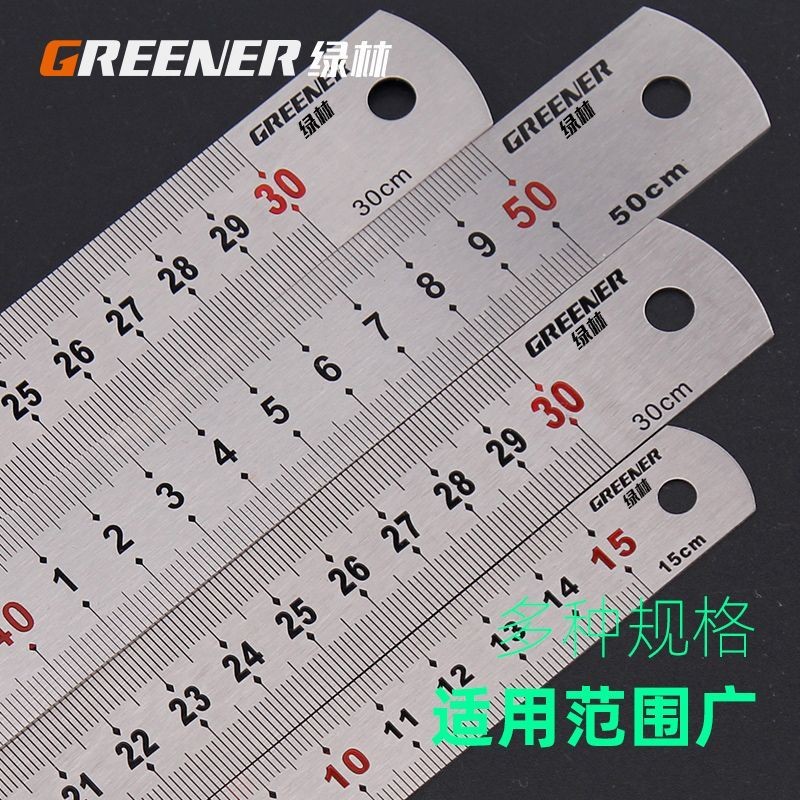 Thước thép dày 15/30/50cm, dài 1.5 mét, inox cứng, chia vạch rõ, độ chính xác cao