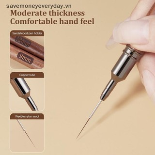[savemoneyeveryday] Gỗ Đàn Hương Dây Thiết Kế Móng Tay Cực Mịn Bút Xây Dựng Móng Tay Bàn Chải Tranh Uv Gel Nối Dài Vẽ Khắc Bút Tự Làm [vn]