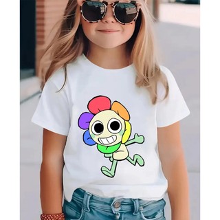 2025 Áo thun họa tiết hướng dương thế giới Dandy mới dành cho trẻ em Áo thun ngắn tay mùa hè