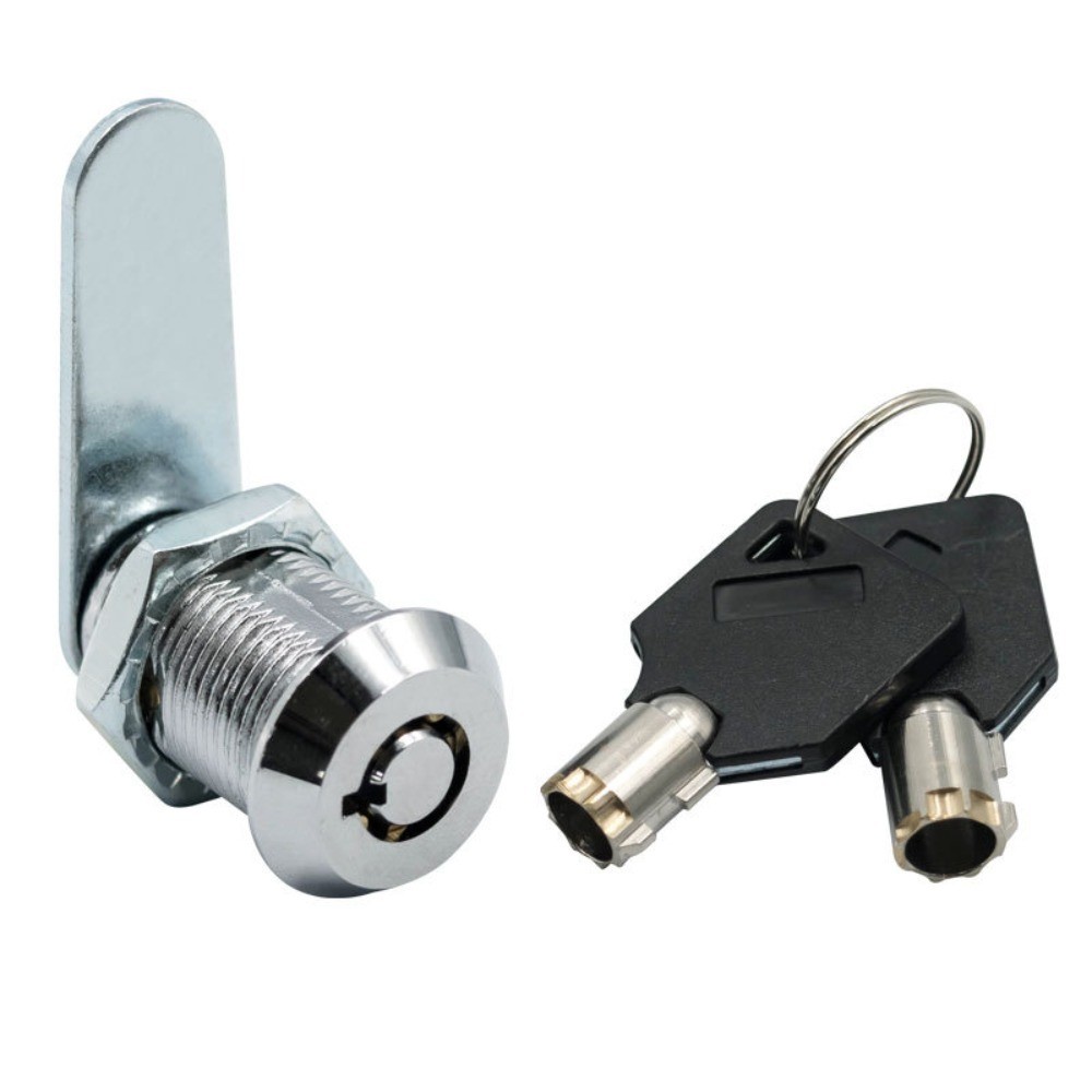 Xi Lanh Cơ Lưỡi Khóa 16 / 20 / 25 / 30 Mm Bàn Tập Tin Ngăn Kéo Hộp Tiền Gửi An Toàn Khóa Thay Thế Với 2 Chìa Khóa Hoa Mai