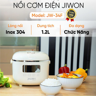 Nồi cơm điện tách đường Jiwon JW-34F dung tích 1.2L công suất 500W, Đa dạng chức năng nấu