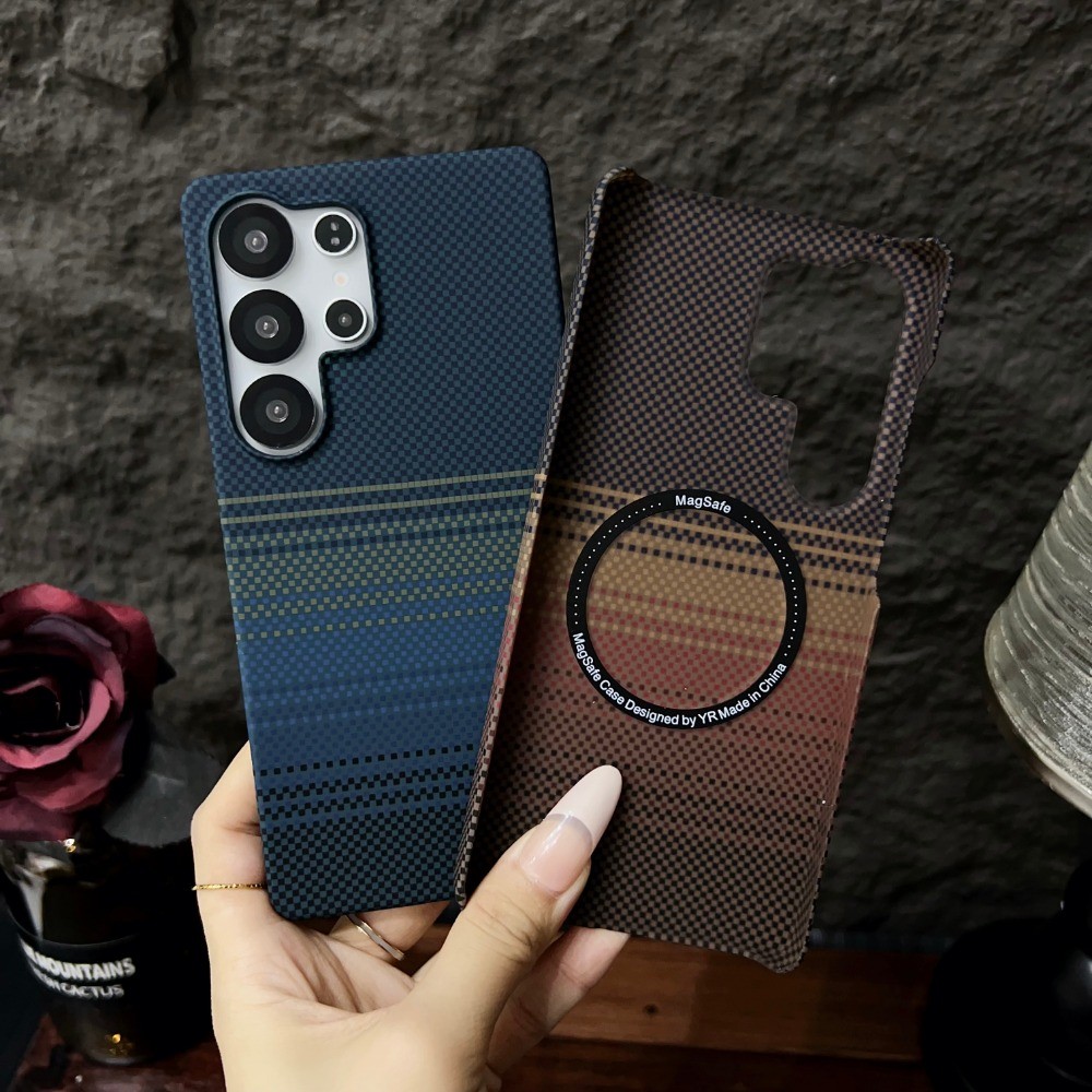 Ốp từ tính họa tiết sợi Carbon siêu mỏng Micro Matte cho Samsung S26 Ultra S25 Ultra S24 Ultra S24 S25 + S23 Vỏ chống sốc mờ siêu mỏng