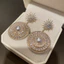 T Tính Khí Thời Trang Đẹp Tính Khí Bông Tai Tròn Zircon Sang Trọng
