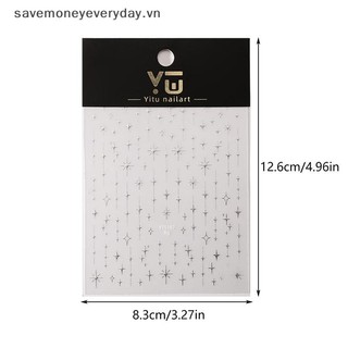 [savemoneyeveryday] Vàng Bạc Đóng Dấu Starlight Laser Ngôi Sao Lấp Lánh Kim Cương Giả Giảm Móng Tay Nghệ Thuật Trang Trí Dán Đề Can Làm Móng Tay [vn]