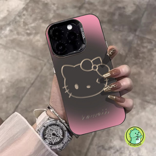 Vỏ Bạc Rỗng Cho OPPO Reno 13F 13 12 Pro 12F 11F 11 10 Pro Plus 9 8 8T 8Z 7Z 7 Pro Lite 5G 4G Ốp Lưng Sang Trọng Hoạt Hình Dễ Thương Mèo Kitty Cứng Chống Rơi Vỏ Điện Thoại