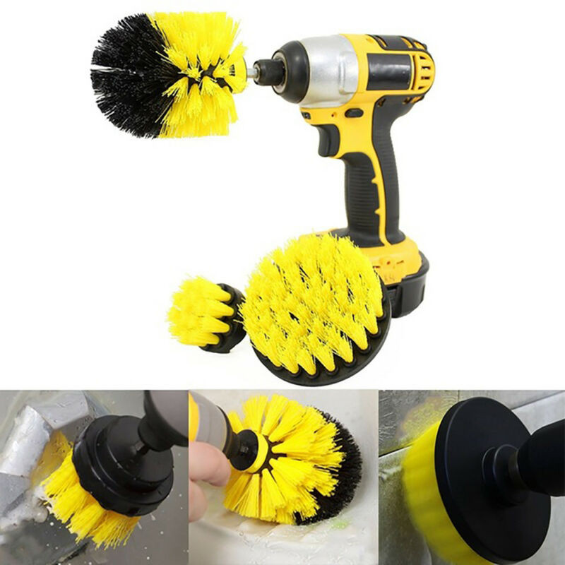 【3 Chiếc】 Điện Khoan-Brush Bộ Cho Thảm Phòng Tắm Bề Mặt Dụng Cụ Làm Sạch
