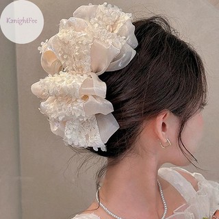 K2nightfee Sang Trọng Tính Khí Móng Vuốt Lớn Kẹp Nhiều Lớp Nơ Kẹp Tóc Đuôi Ngựa Kẹp Tóc Nữ Phụ Kiện Tóc VN