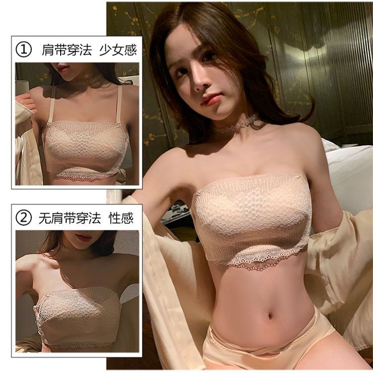 Ống Top Quần Lót Nữ quây Tập Hợp Áo Ngực Chống Trơn Trượt Mùa Hè Ống Top Phong Cách Chống chói Quấn Ngực