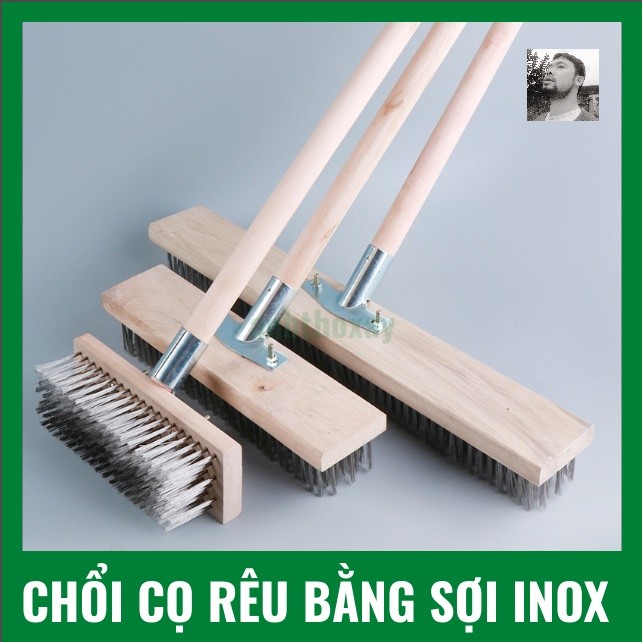 Chổi cọ rong rêu chống trơn trượt quét sân xi măng ngoài trời - Đầy đủ ...