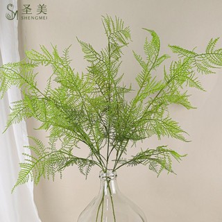 Cành  18 lá măng tây dương xỉ Thiền Nhật Bản  nhân tạo từ nhựa cao cấp  ktrang trí hoa giả mềm mại trang trí cao 75 cm.