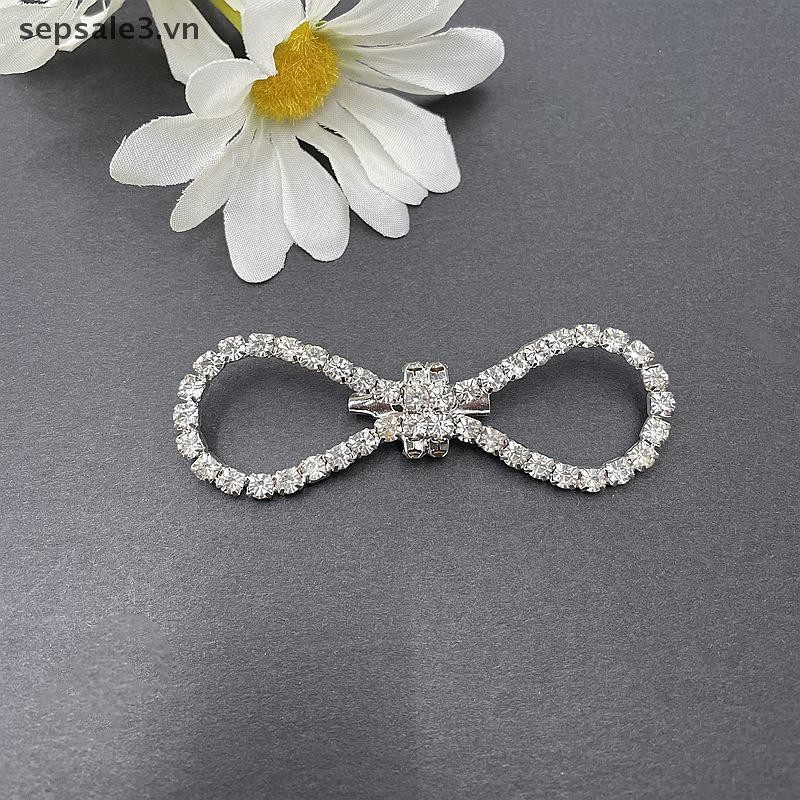 # VN # Thời Trang Sáng Bóng Kim Cương Giả Nơ Khóa Ngọc Trai sel Pin Khóa DIY May Túi Giày Đính Phụ Kiện Cưới Quà Tặng.
