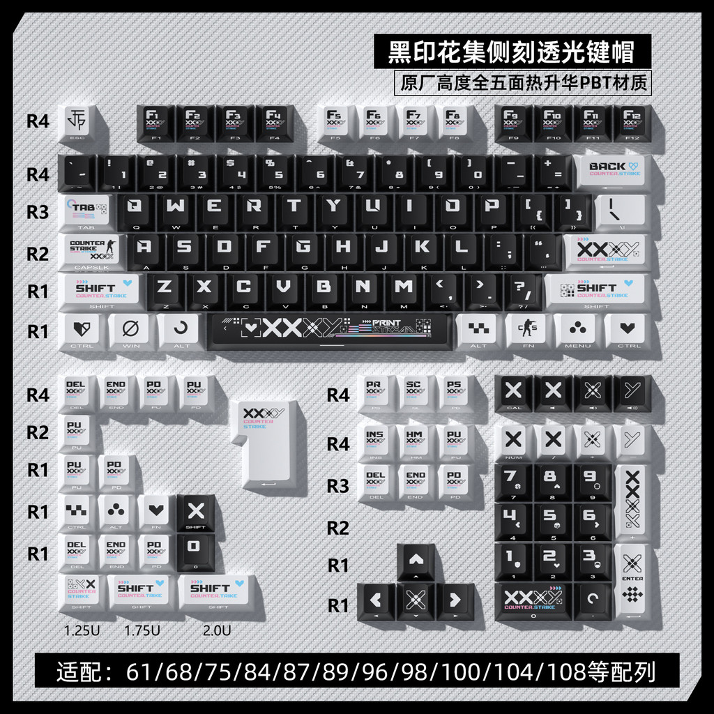 Asuka Double Spell Light Trong Suốt Ban Đầu Chiều Cao Nhà Máy Nhỏ Trọn Bộ PBT Thăng Hoa Keycap | BigBuy360 - bigbuy360.vn