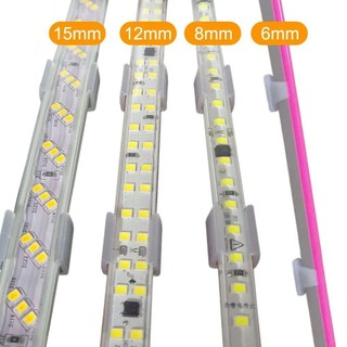 [CRUSH] 100 Kẹp cố định dải đèn LED 8-20mm 220V, giá đỡ nhựa gắn COB 5050/5730/2835, đầu nối đèn tường
