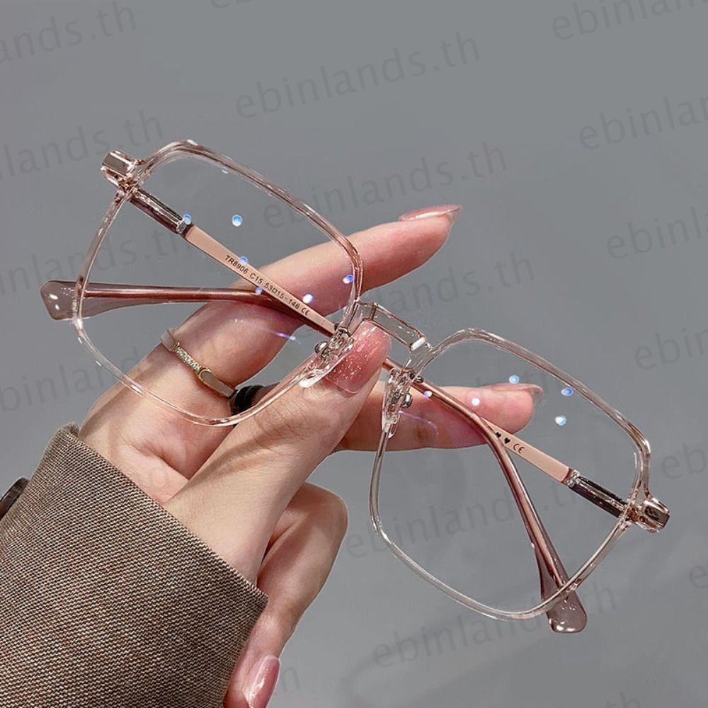 Kính chống ánh sáng xanh EBINLANDS, Kính mắt vuông siêu nhẹ bảo vệ mắt, Kính mắt quang học kim loại chặn màu xanh di động Văn phòng