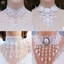 Vintag Classic Gothic Tattoo Ren Choker Dành Cho Nữ Mặt Dây Chuyền Pha Lê Đen Quyến Rũ Mới
