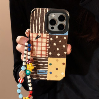 [Sheren] Retro ins Chấm Bi Thích Hợp Cho iphone16 Vỏ Điện Thoại Apple 15pro max Da 14 Dây Treo 13 Vỏ Bảo Vệ Mềm