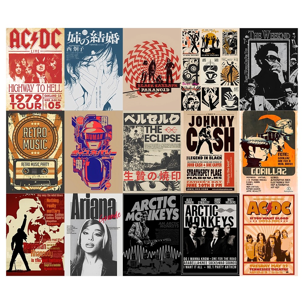 [Giấy] A5 In Màu - Set 50 Tờ Poster Giấy Dán Tường - HÌNH MUSIC