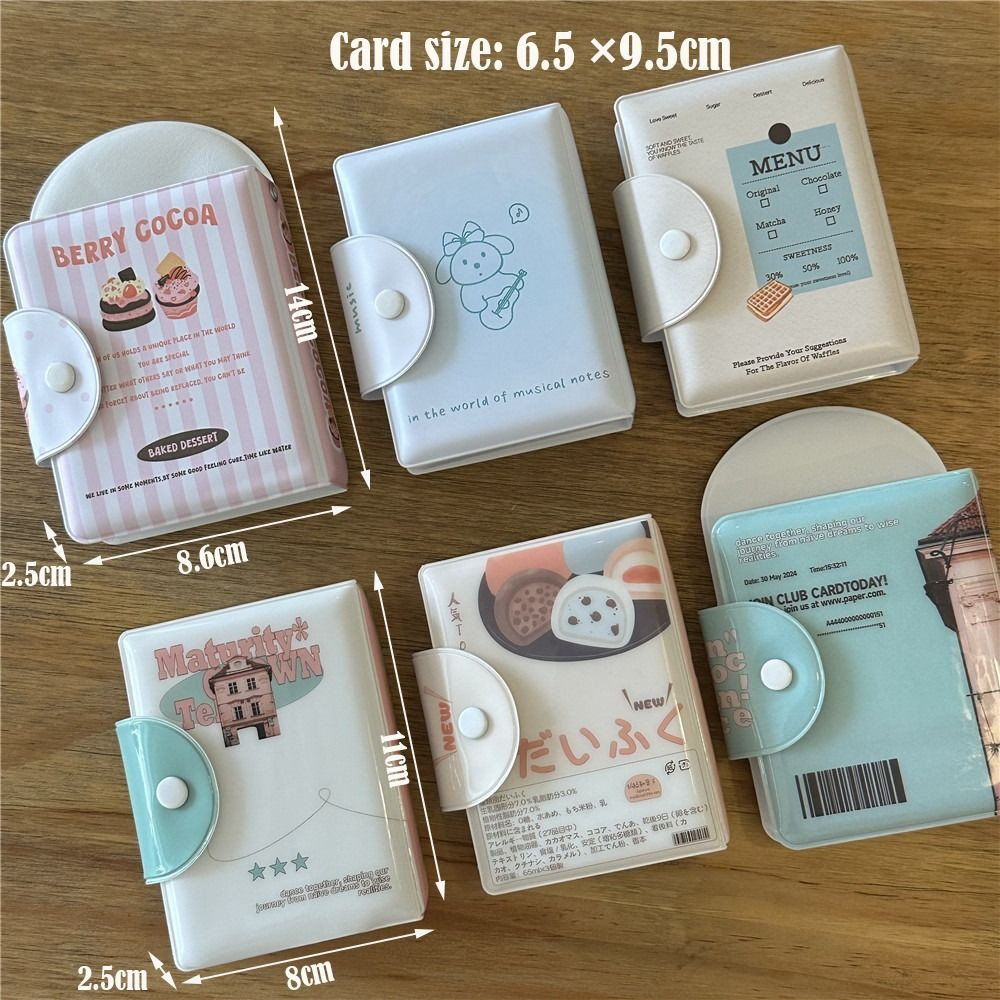 Juic Photocard Binder, Album Thẻ Mini Phong Cách Nhật Bản, Dễ Thương Với 16 Trang Bên Trong 3 Inch PVC Bưu Thiếp Sách Unisex