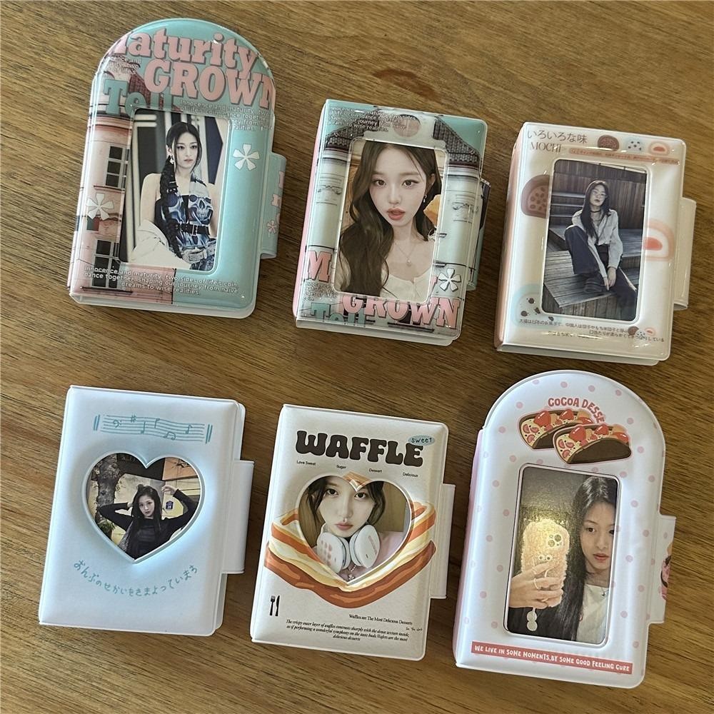 Juic Photocard Binder, Album Thẻ Mini Phong Cách Nhật Bản, Dễ Thương Với 16 Trang Bên Trong 3 Inch PVC Bưu Thiếp Sách Unisex