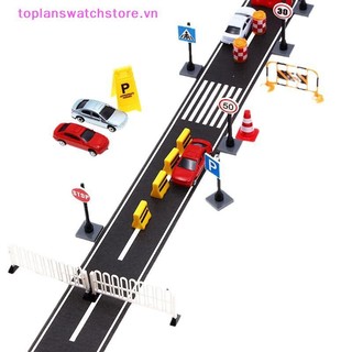 Toplanswatchstore 1Roll 5M 1: 12 Nhà Búp Bê Giao Thông Đường Sắt Cảnh Miếng Dán Thu Nhỏ Cảnh Đỗ Xe Đường Cong Miếng Dán Trang Trí Phụ Kiện Mô Hình VN