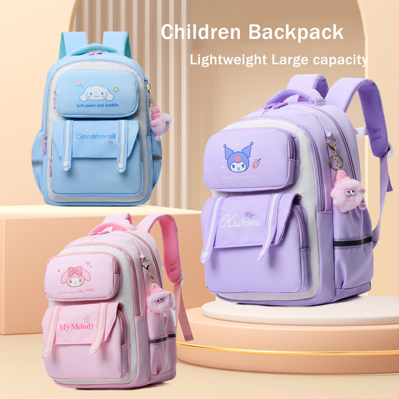 YT2 Sanrio Cinnamoroll Hoạt Hình Ba Lô Học Tiểu Học Nhẹ Dung Tích Lớn Trẻ Em Túi Đi Học Túi TY2