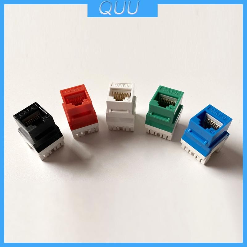 Quu 5 Gói CAT6 RJ45 Chèn Keystone LAN Khớp Nối Cắm T568A B Khe Cắm Mô ...