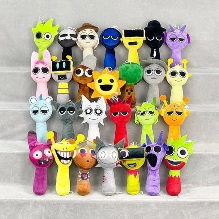 Sprunki Búp bê sang trọng Sprunki Incredibox Xám Wenda Oren Búp bê sang trọng Mr Vui nhộn Máy tính / Fun Bot Búp bê sang trọng sonlekvn