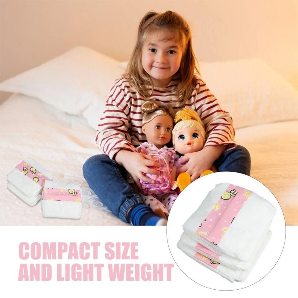 SAIA 10 Chiếc Tã Nhà Chơi, Tã Mini Nhà Búp Bê Tã Cho Bé Phụ Kiện Cho Bé, Búp Bê Chất Lượng Cao Mô Phỏng Trang Trí Giả Vờ Quần Áo Đồ Chơi Trẻ Em