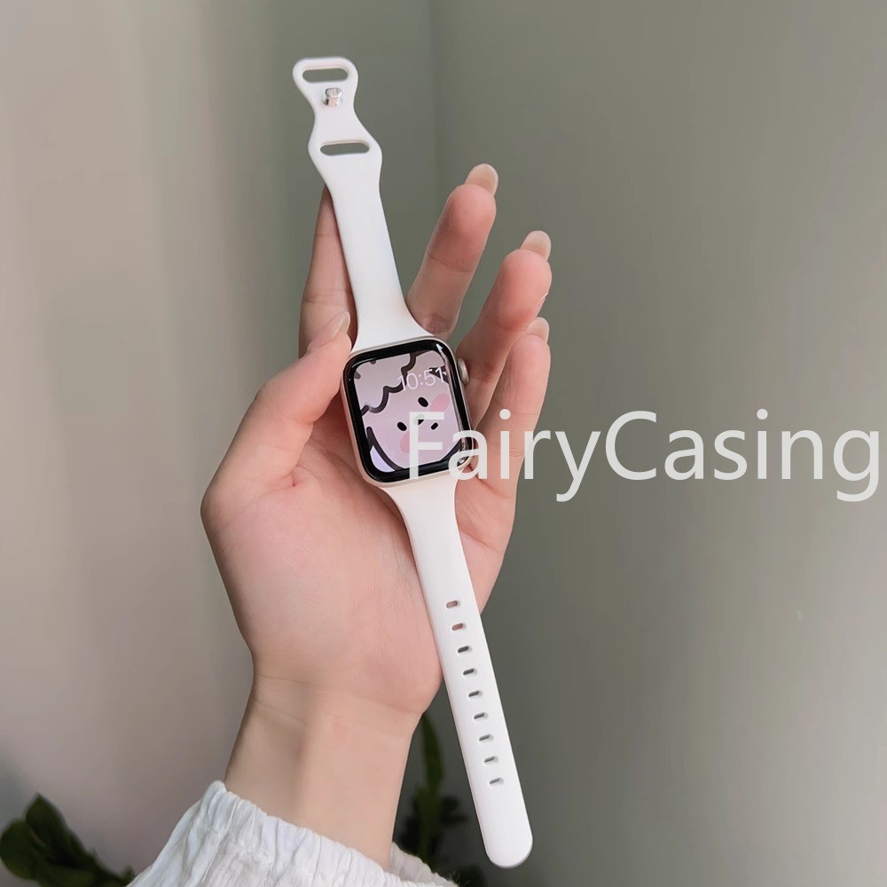 Dây đeo silicon mềm mỏng S11 cho Apple Watch 42mm 46mm 40mm 41mm 45mm 44mm 38mm 49mm Ultra 2 Vòng đeo tay cho iwatch Series 10 9 8 7 6 3 SE S11 S11 Dây đeo