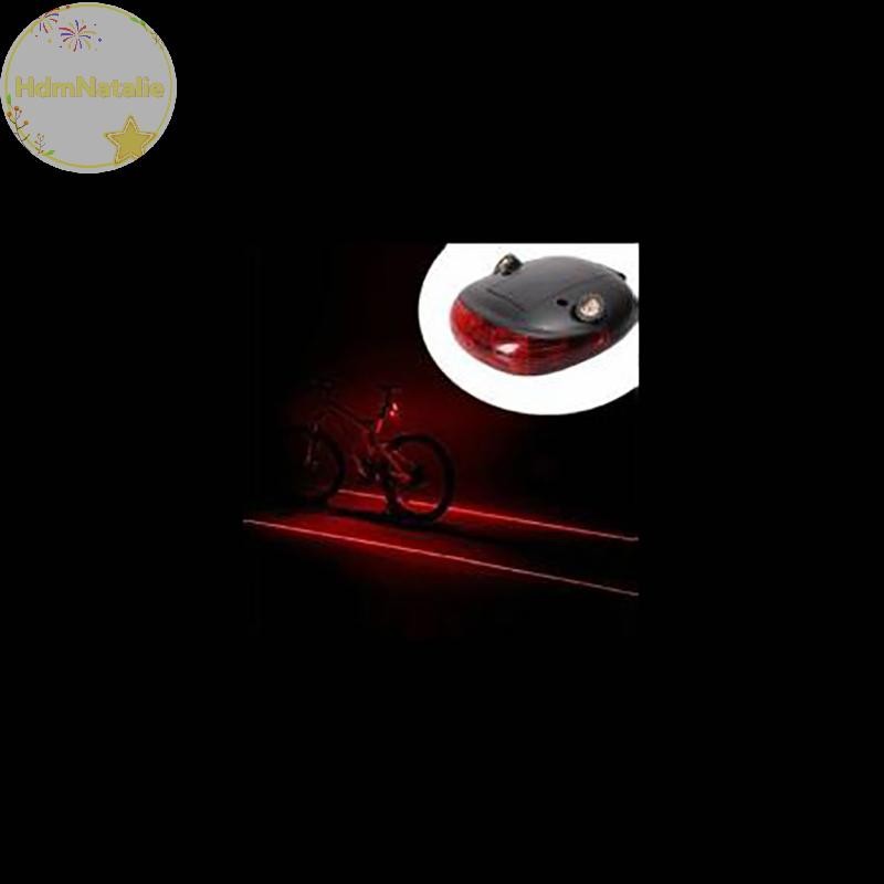 HdmNatalie Laser Đuôi Ánh Sáng 5LED Dòng Song Song Laser Đuôi Đèn Xe Đạp Leo Núi Đèn Cảnh Báo VN