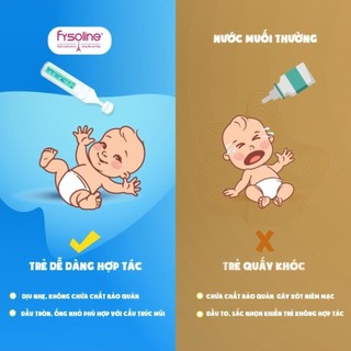 Hộp 5 ống Nước Muối Sinh Lý Kháng Khuẩn Pháp Fysoline - hỗ trợ giảm ngạt mũi, viêm mũi