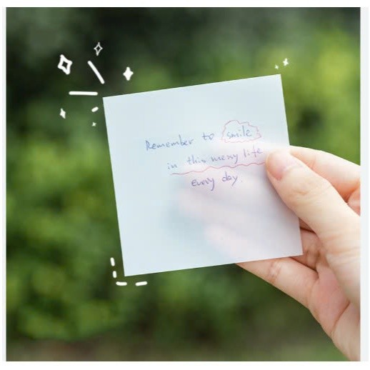[ 2 XẤP ] Note trong suốt ghi chú bài học, xấp 50 tờ
