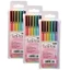 Bộ 6 bút lông kim, bút brush thư pháp lettering MARVY LE PEN 4300-6P màu Pastel, R