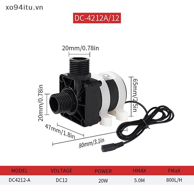 XOITU Máy Nước Nóng Tắm Sàn Sưởi Bơm Tăng Áp 12V 24V IP68 Im Lặng 4 Điểm Ren Không Chổi Than Động Cơ Năng Lượng Mặt Trời Máy Bơm Nước VN