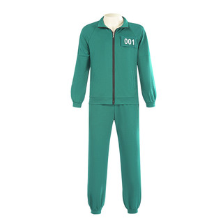 Pg Squid Game 2 cosplay vải đỏ áo liền quần thể thao màu xanh lá cây áo hoodie bộ trang phục sân khấu
