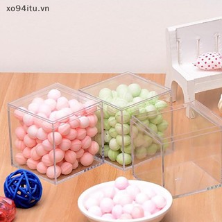 XOITU Hộp vuông Acrylic trong suốt có nắp / Hộp kẹo / Nhiều công dụng Hộp đựng trong suốt Hộp đựng VN