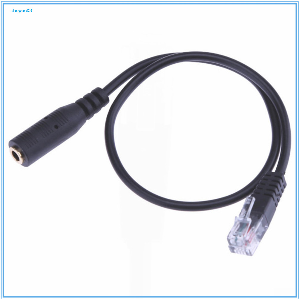 [Ky] Tai nghe điện thoại thông minh OMTP 20cm 35mm sang dây cáp chuyển đổi điện thoại 4P4C RJ9 / RJ10